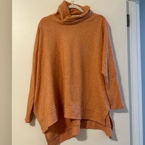 Peach oversized turtleneck